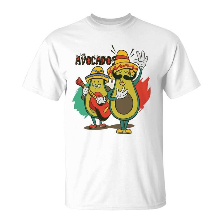Recuso Funny Avocado Singing And Guitaring T-Shirt