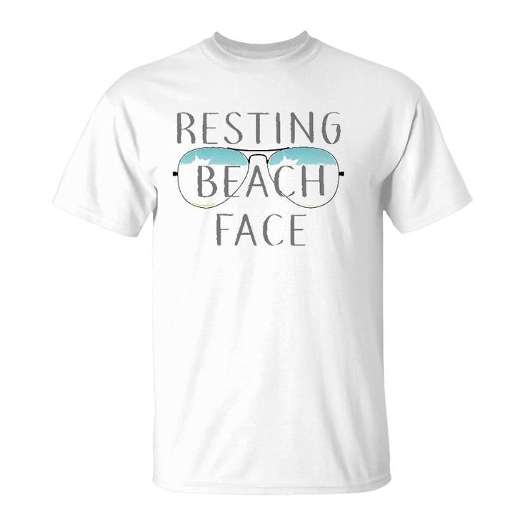 Resting Beach Face Summer Tee  With Sunglasses T-Shirt