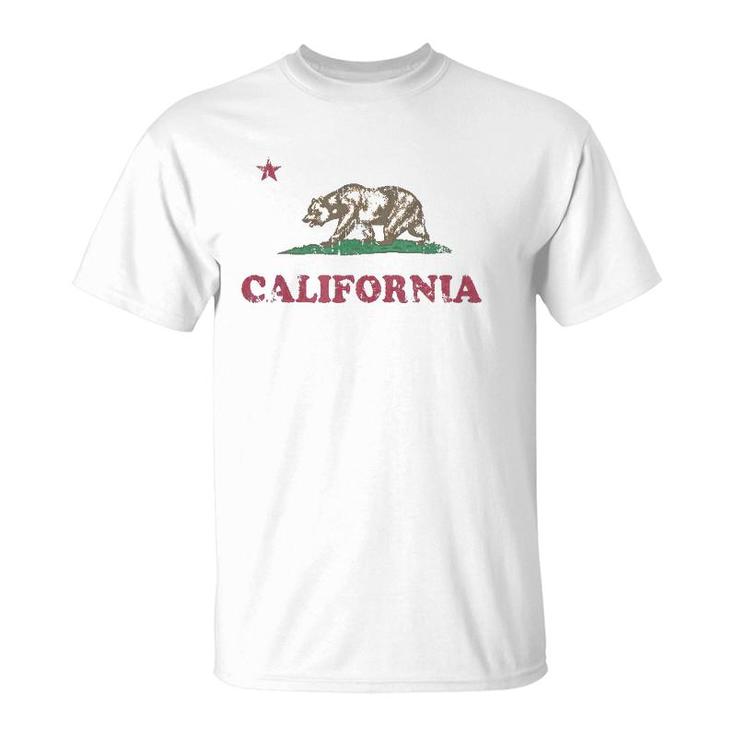 Retro California Republic Flag Gift T-Shirt
