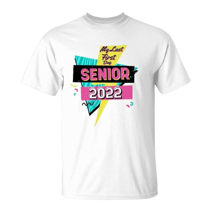 Retro My Last First Day Senior 2022 Back To School T-Shirt