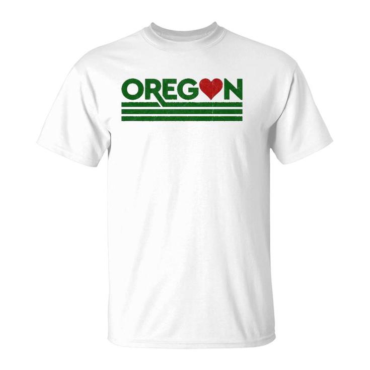 Retro Oregon Love Home State T-Shirt