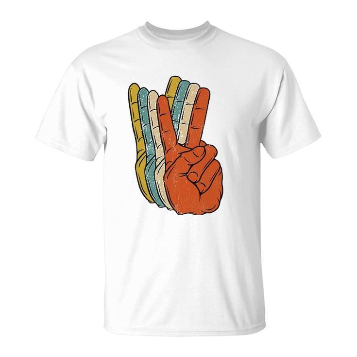 Retro Peace Vintage  60S 70S Hippie Gift T-Shirt