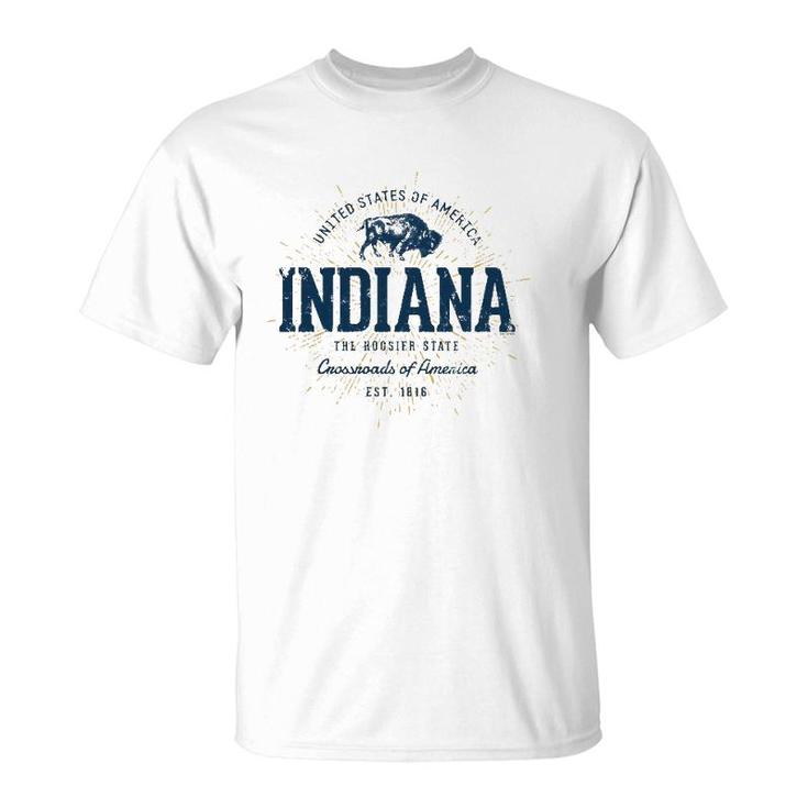 Retro Vintage State Of Indiana T-Shirt