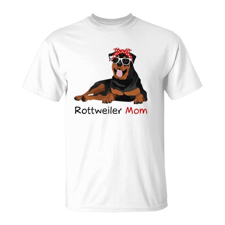 Rottweiler Mom Bandana Womens Rottweiler Dog T-Shirt