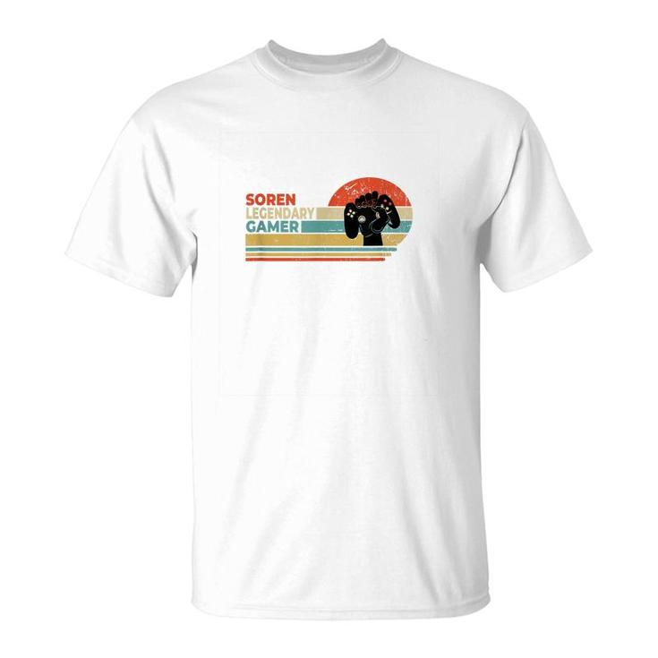 Soren Legendary Gamer Personalized First Name  T-Shirt