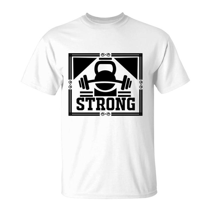 Strong Bible Verse Black Graphic Sport Great Christian T-Shirt