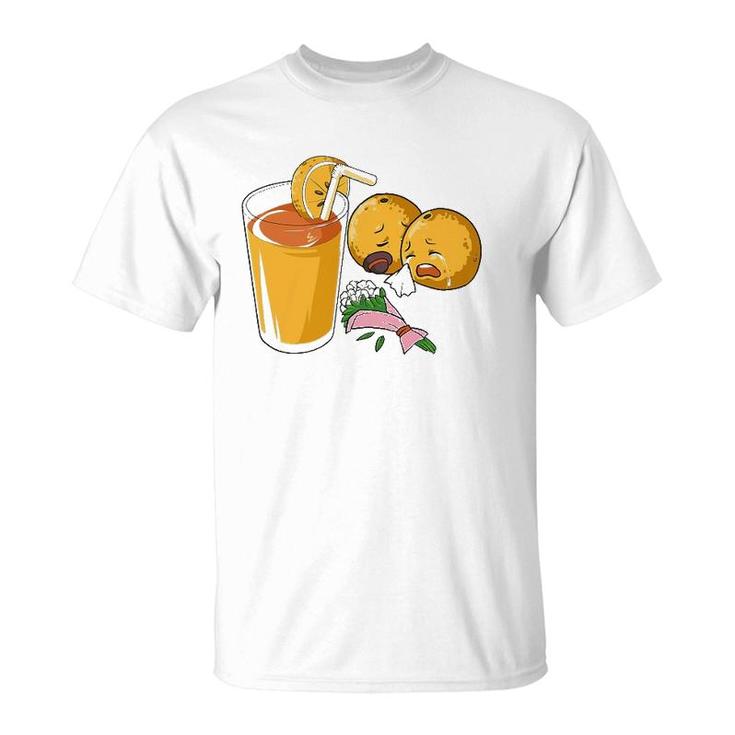 Summer Crying Orange Juice Funny T-Shirt