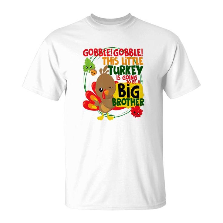 Thanksgiving Turkey Big Brother Kids Matching Pregnant T-Shirt