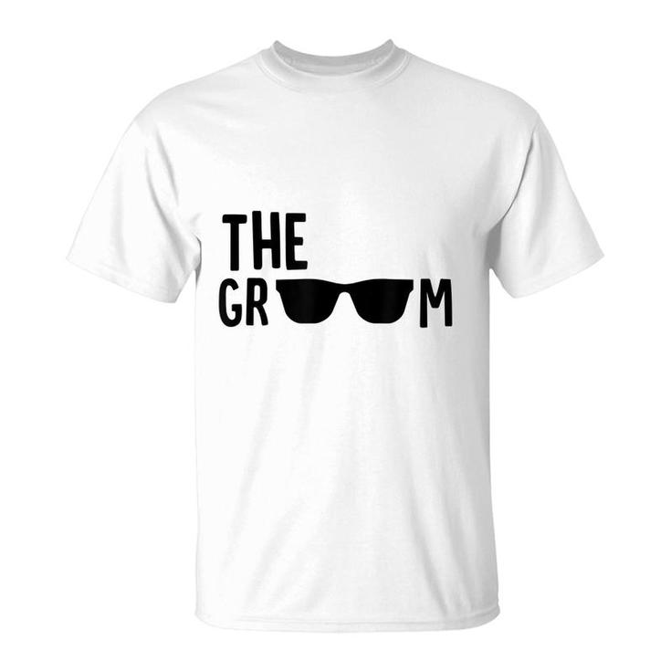 The Groom Sunglasses Bachelor Party Husband Wedding Marriage  T-Shirt