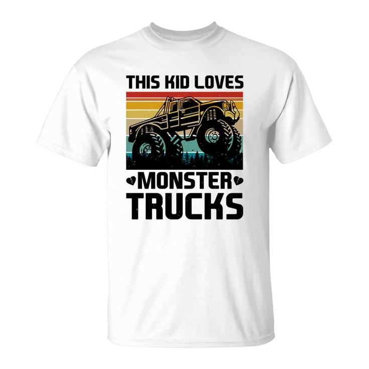 This Kid Who Boy Loves Beautiful Monster Trucks T-Shirt