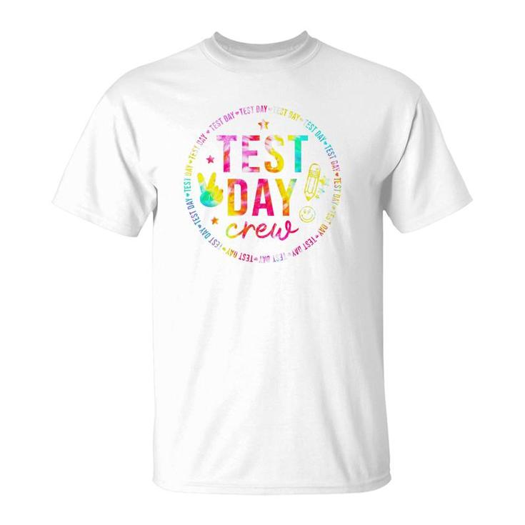 Tie Dye Test Day Crew Rock The Test Teacher Testing Day 2022 T-Shirt