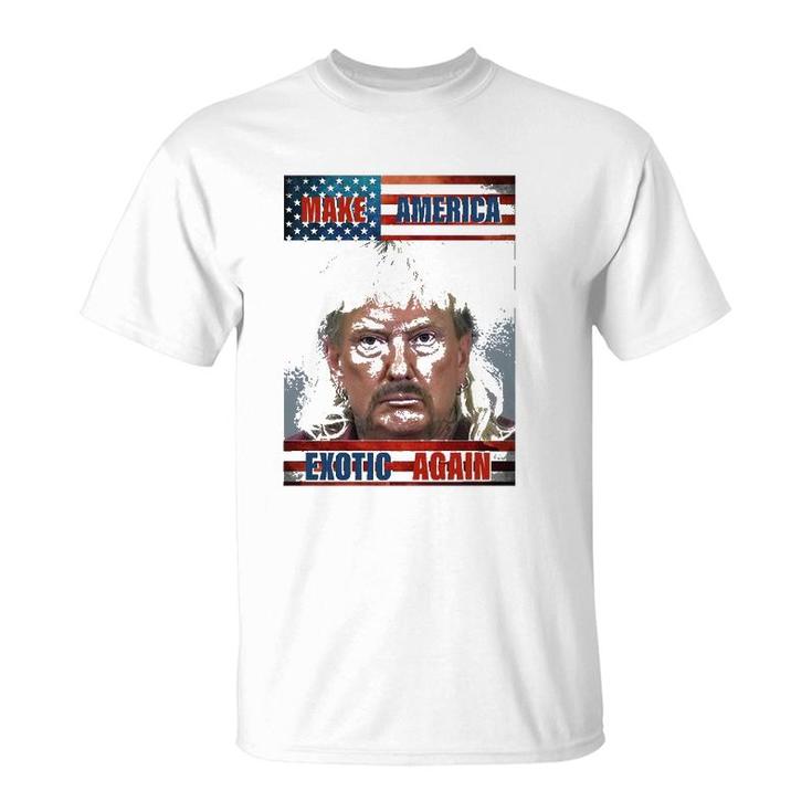 Trump Make America Exotic Again Usa Flag T-Shirt