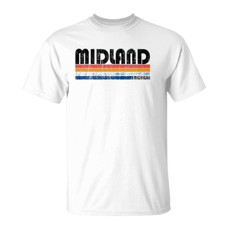 Vintage 70S 80S Style Midland Michigan T-Shirt