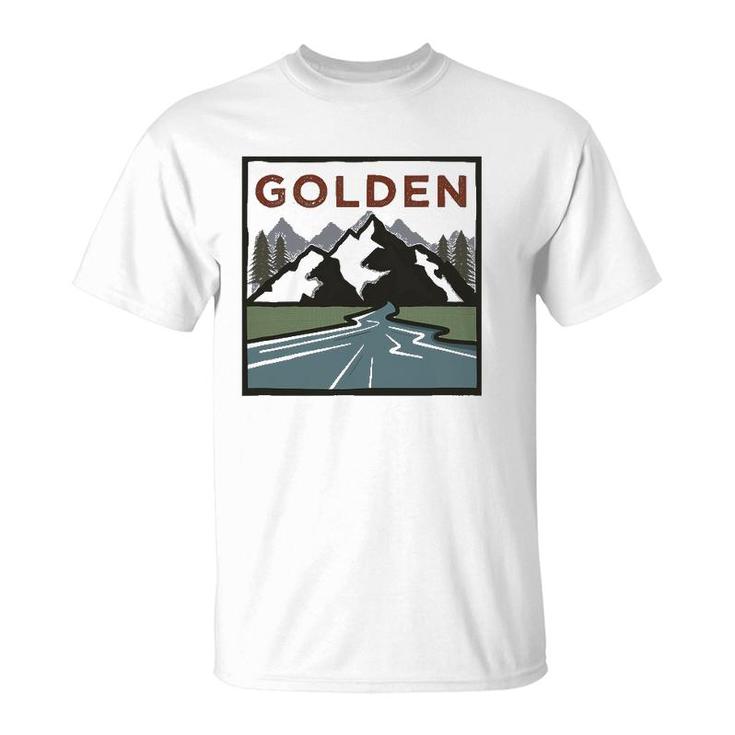 Vintage Golden Colorado Illustration Retro Golden T-Shirt