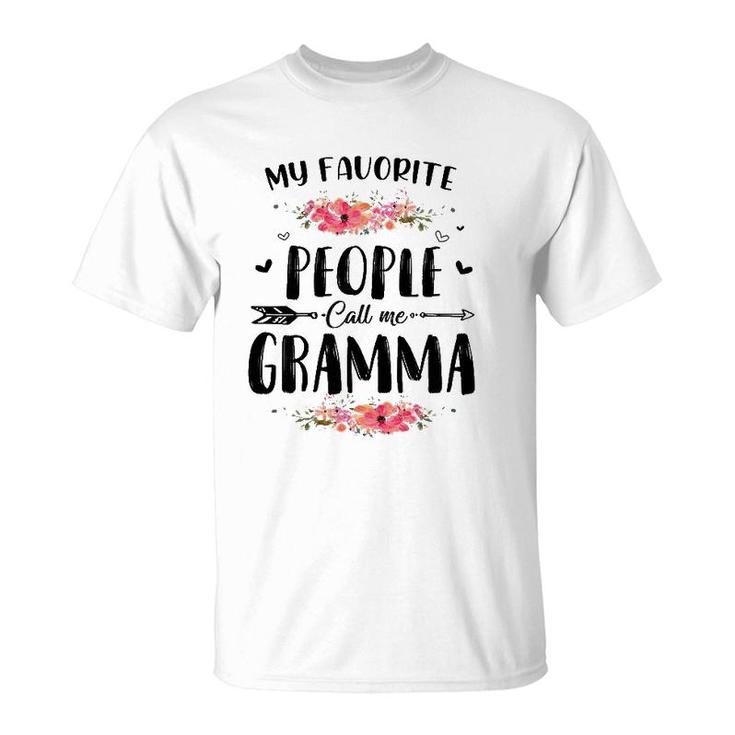 Womens My Favorite People Call Me Gramma Tee Mothers Day Gift T-Shirt