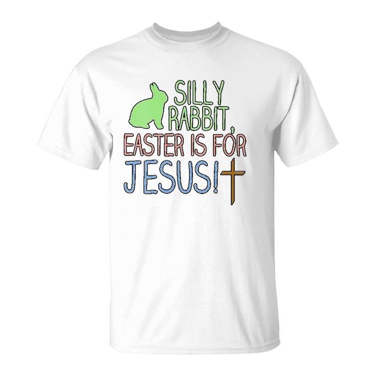 Womens Silly Rabbit Easter Is For Jesus Christian Religious V-Neck T-Shirt