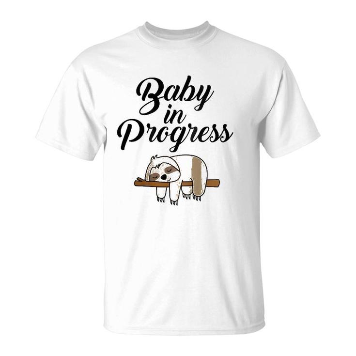 Womens Sloth Pregnancy Outfit For Pregnant Soon Moms Baby Belly Raglan Baseball Tee T-Shirt
