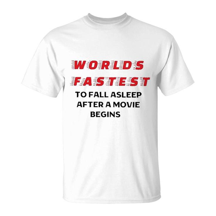 Worlds Fastest To Fall Asleep After A Begins 2022 Trend T-Shirt