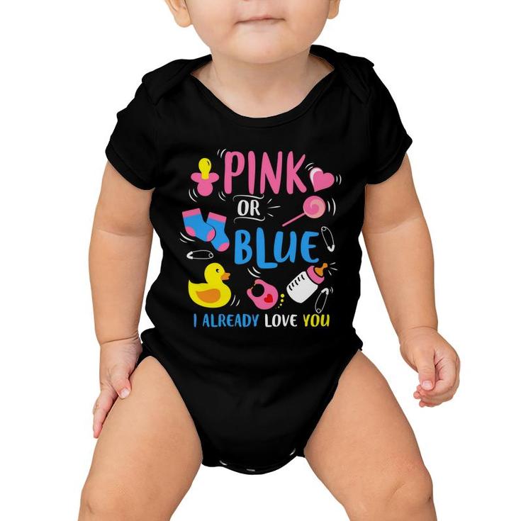 Baby Gender Reveal Party Pink Or Blue Love You Baby Gender Baby Things Baby Onesie