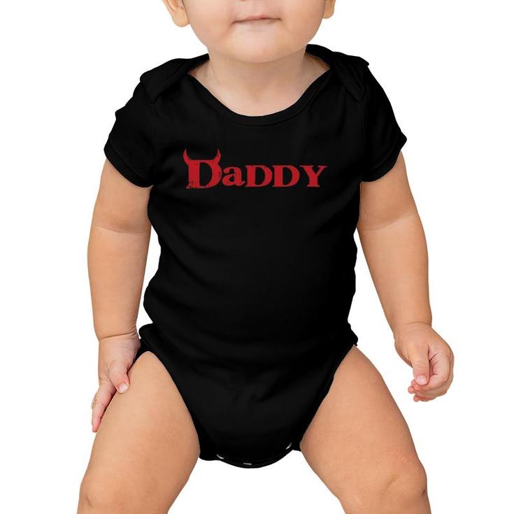 Daddy Devil Horn Lazy Halloween Costume Gothic Papa Baby Onesie