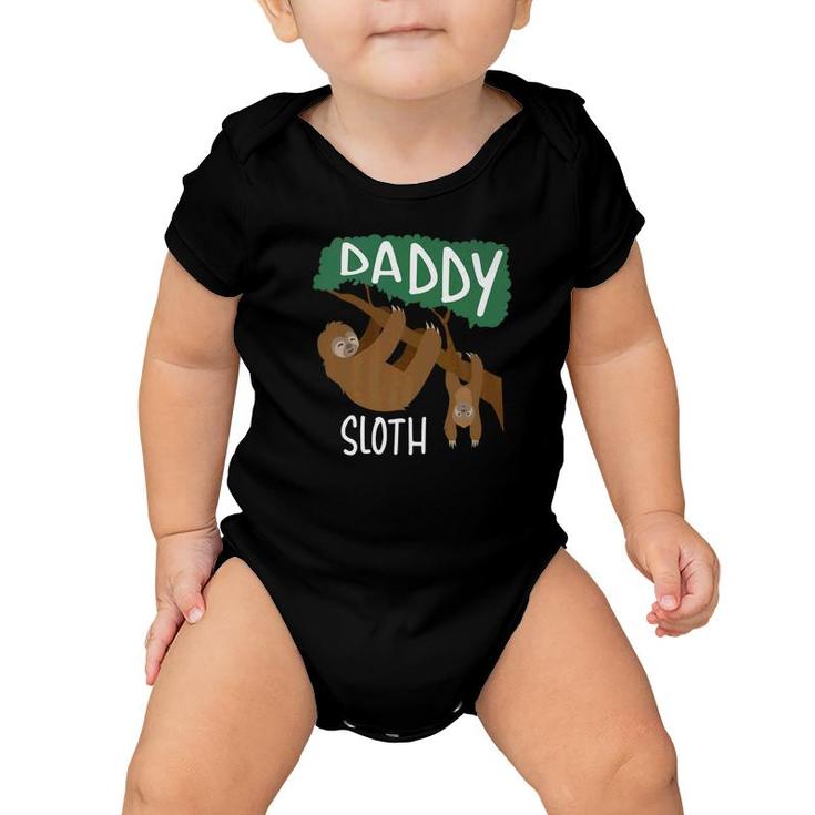 Daddy Sloth  Men Zoo Animal Lovers Hilarious Gift Baby Onesie