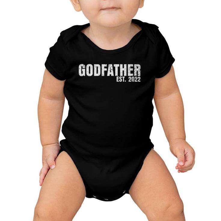 Godfather Est 2022 Fathers Day God Dad Announcement Reveal Baby Onesie