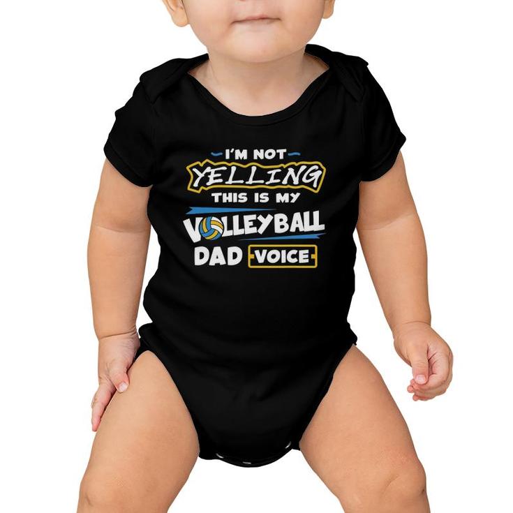 Mens Volleyball Dad Voice Volleyball Training Player Baby Onesie