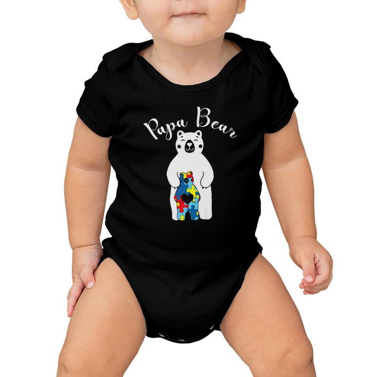 Papa Bear Autism Awareness Gift For Dad Father Baby Onesie