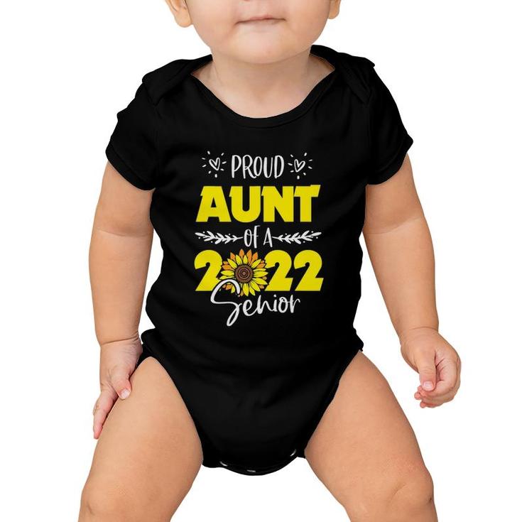Sunflower Proud Aunt Of Senior 2022 Graduate 22 Ver2 Baby Onesie