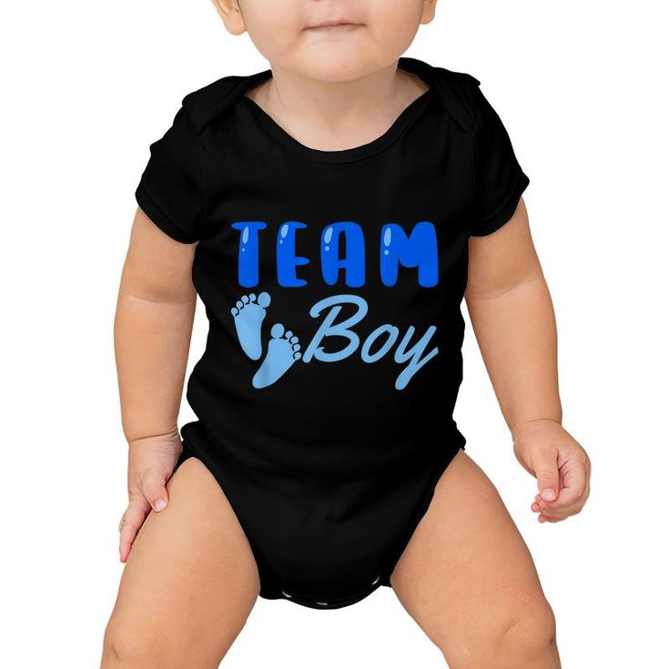Team Boy Gender Reveal Party Baby Shower Family Matching  Baby Onesie