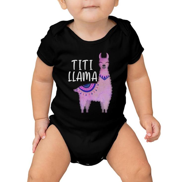 Titi Llama Puerto Rican Aunt Funny Llama Lover Baby Onesie