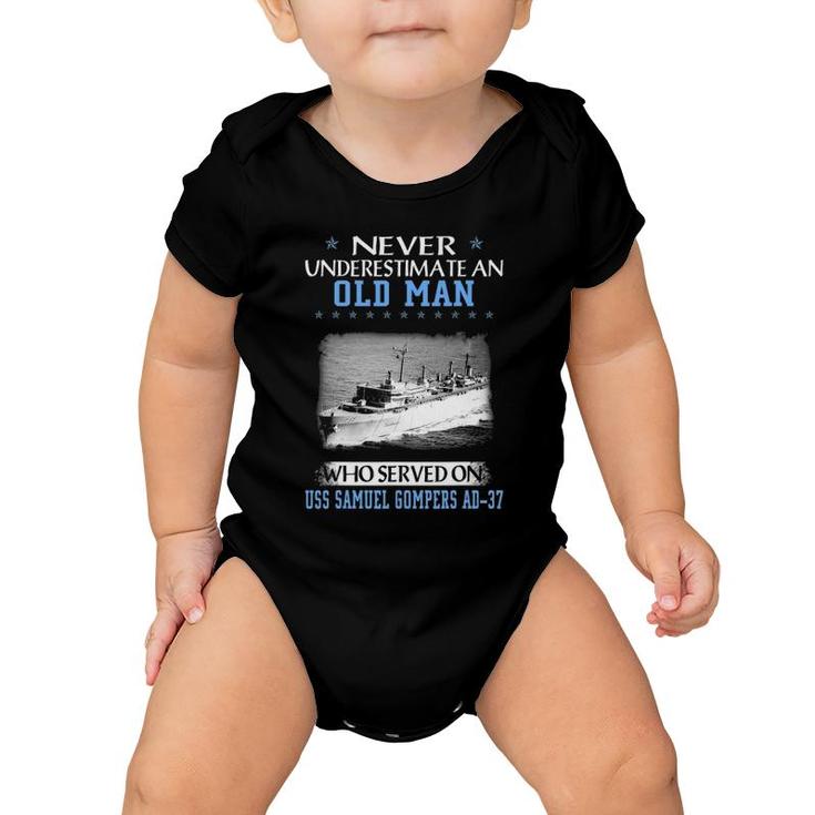 Uss Samuel Gompers Ad-37 Veterans Day Father Day Baby Onesie