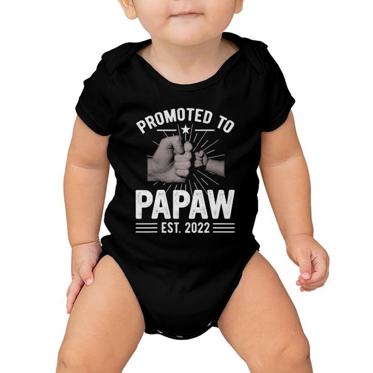 Vintage Promoted To Papaw 2022 Fathers Day New Grandpa Baby Onesie