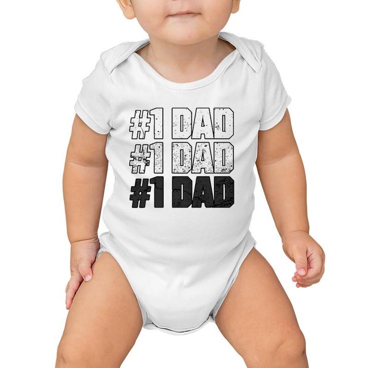 1 Dad Apparel For The Best Dad Ever - Vintage Dad Baby Onesie