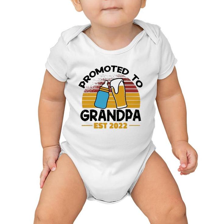 First Time Grandpa Promoted To Grandpa 2022  Baby Onesie