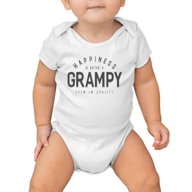 Happiness Is Being A Grampy Fathers Day Men Gift Baby Onesie
