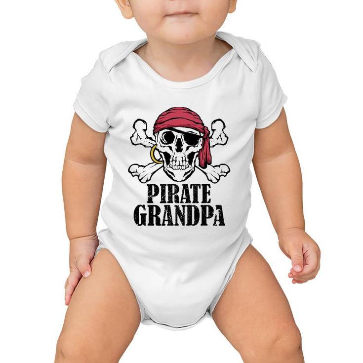 Mens Pirate Birthday Costume Jolly Roger Pirate Grandpa Baby Onesie