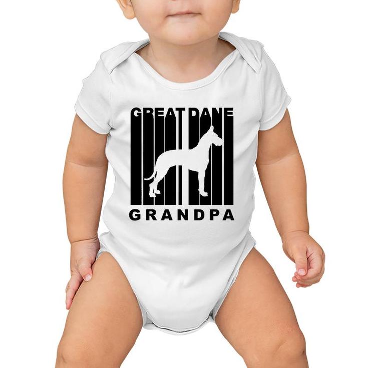 Mens Retro Style Great Dane Grandpa Dog Grandparent Baby Onesie