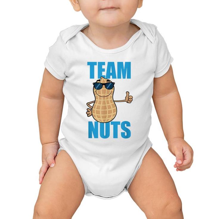 Team Nuts Funny Team Boy Baby Boy Pregnancy Announcement  Baby Onesie