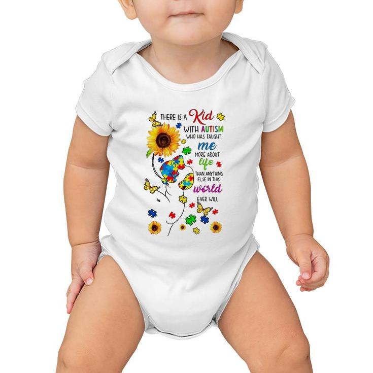 There Is A Kid With Autism Elephant Mom Autism Child Kids Baby Onesie