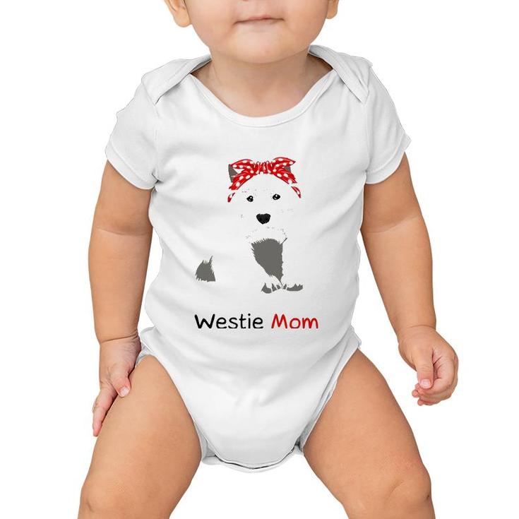 Westie Mom Dog Bandana Pet Lover Gift Womens Westie Baby Onesie