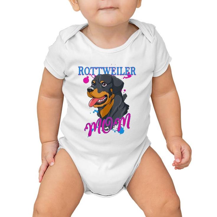 Womens Rottweiler Mom Gift Rottie  Baby Onesie