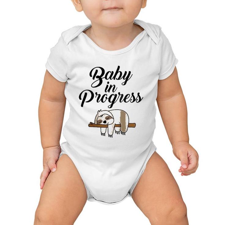 Womens Sloth Pregnancy Outfit For Pregnant Soon Moms Baby Belly Raglan Baseball Tee Baby Onesie